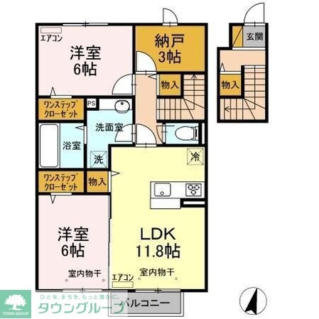 グローリアコート Aの物件間取画像